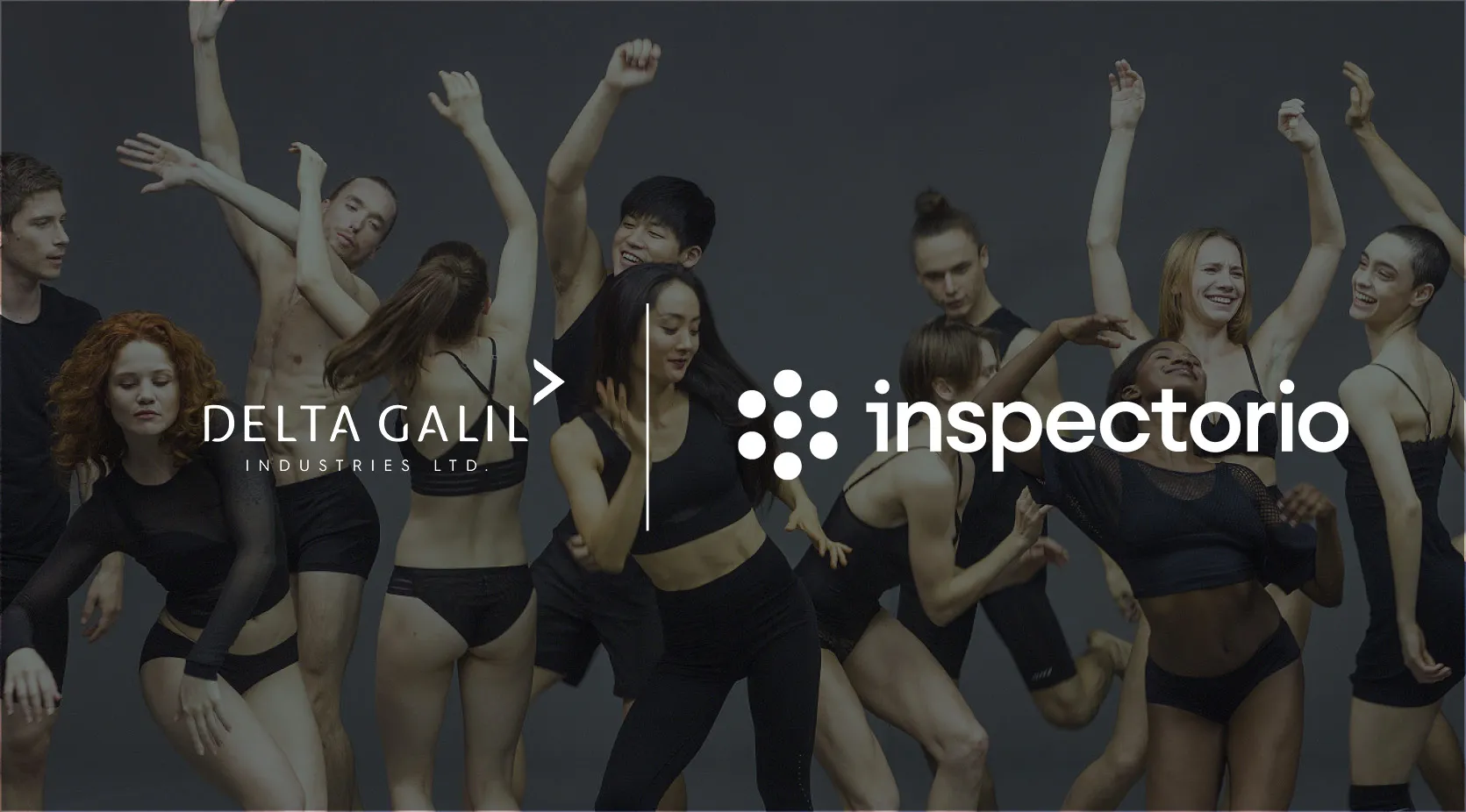 Delta Galil Industries logo with dancers and Inspectorio logo